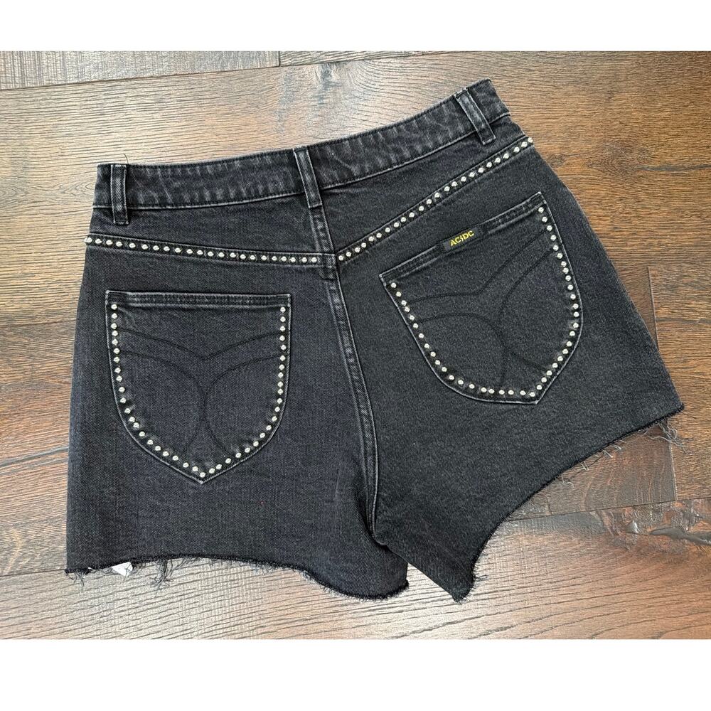 ACDC x ROLLAS Mirage Thunder Stud Black Embellished Size 29